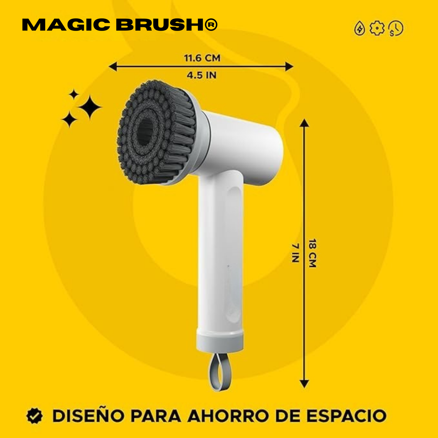 Magic Brush®️ Cepillo Electrico de limpieza con cabezales