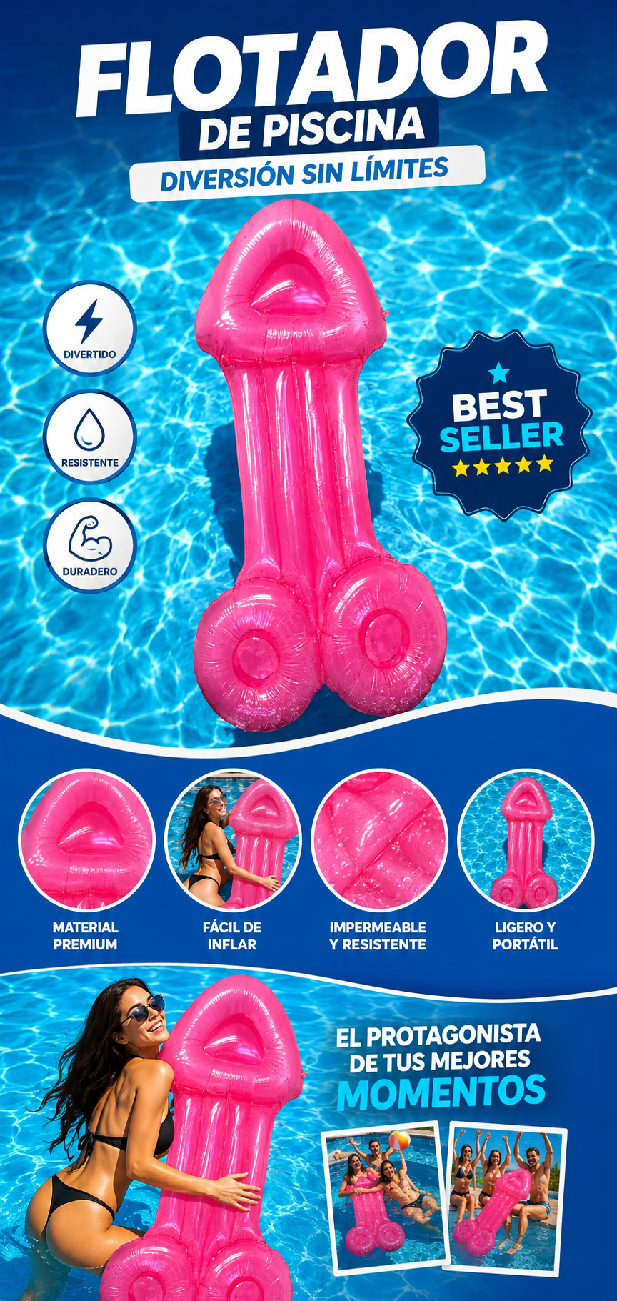 Flotador de Piscina Divertido