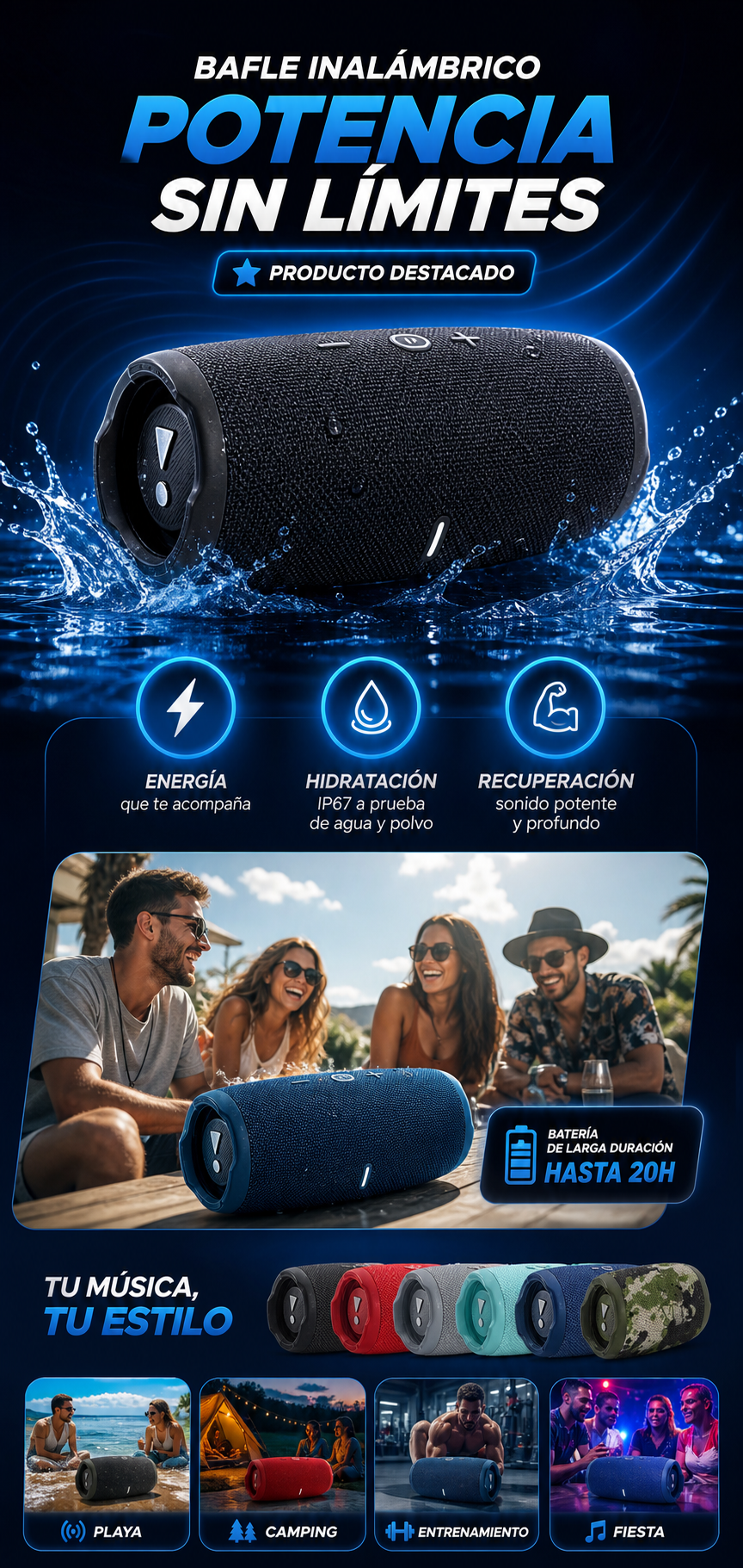 Bafle Inalámbrico JBL Charge 5