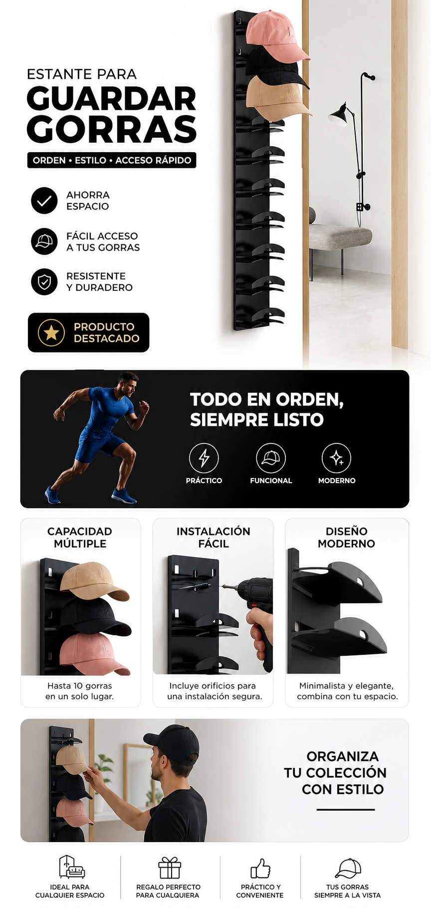 Estante Para Guardar Gorras