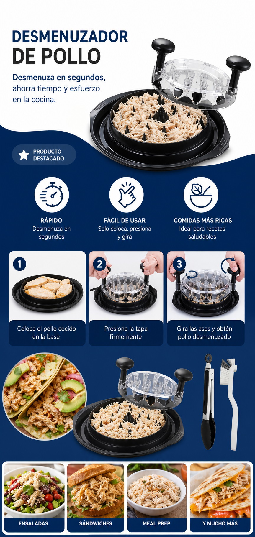 Desmenuzador De Pollo Spark Sync