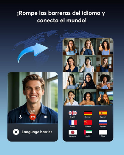 Audifonos de Traducción con IA en Tiempo Real: Compatibles  144 Idiomas