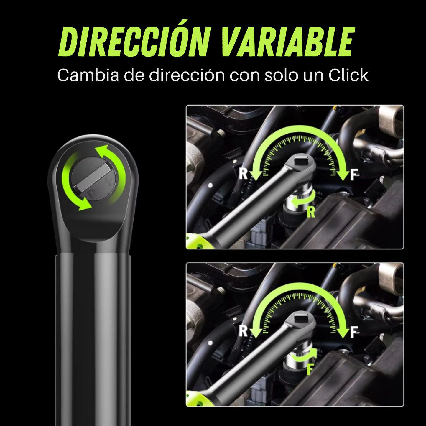 Ratchet a Batería | Doble Dirección | 6 horas de uso por carga | Accesorios Incluidos