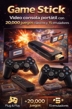 Video Consola TV Stick | 20.000 Juegos | 15 Emuladores