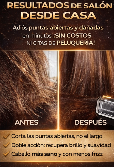 Quita Orquillas Eléctrico Recargable – Cabello Suave y Sin Puntas Abiertas