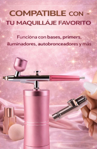 Aerógrafo Inalámbrico Profesional para Maquillaje – Acabado Perfecto Tipo Airbrush en Casa
