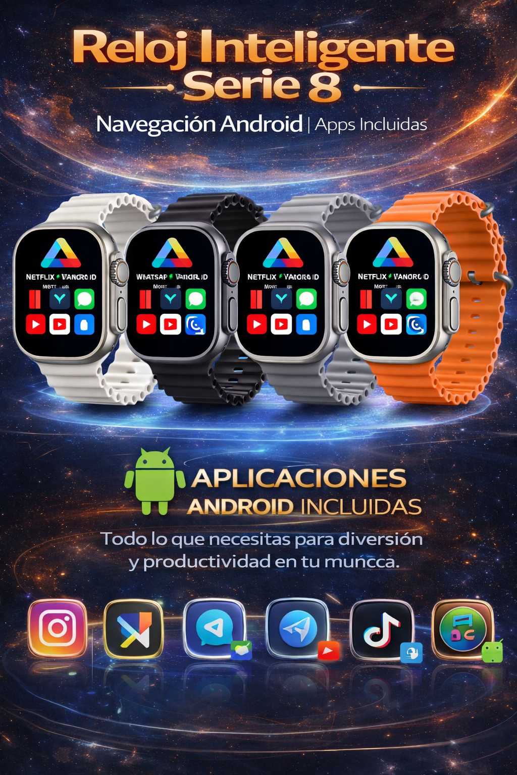 SmartWatch Inteligente Serie 8 | Android & iOs