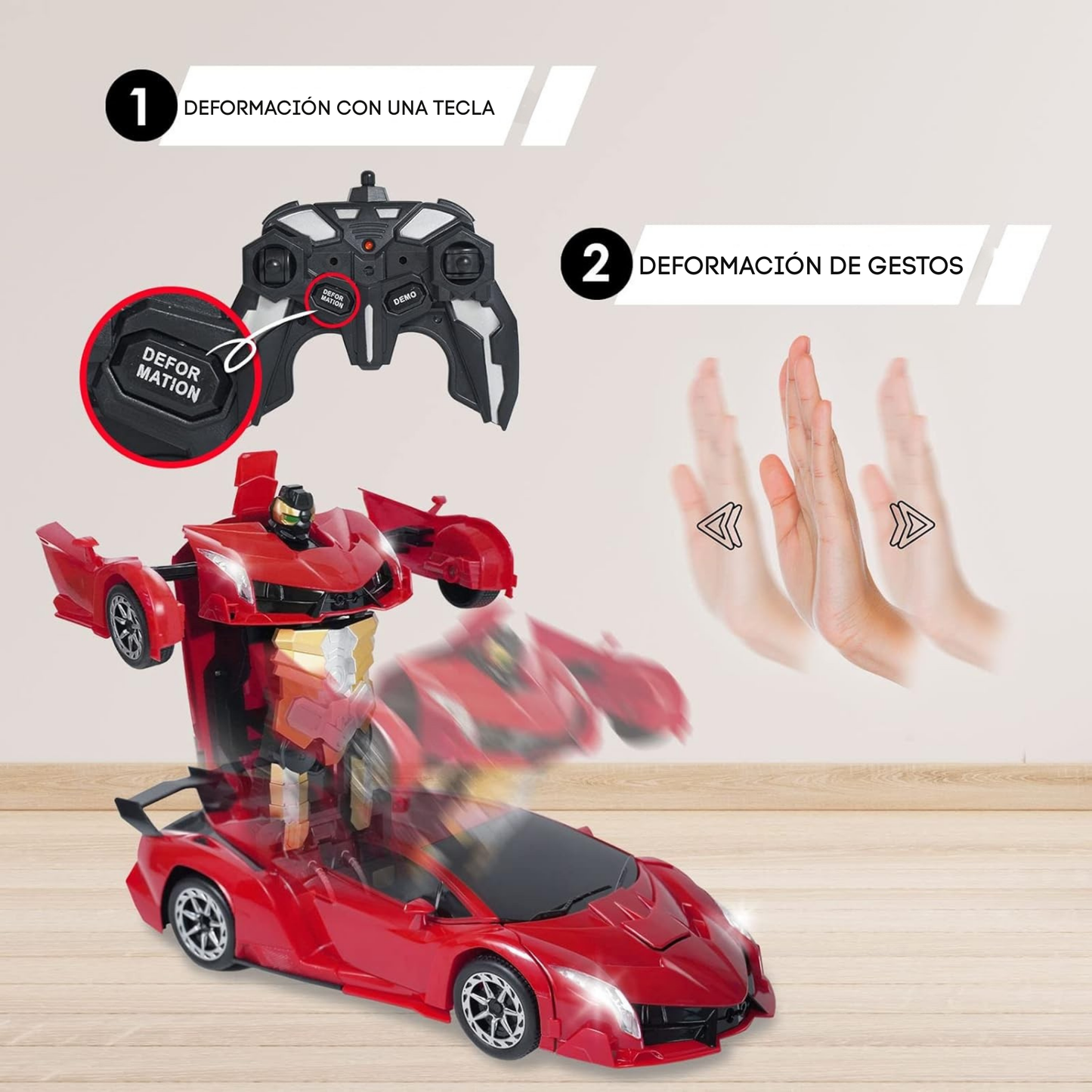 Transformer™️ Auto a control remoto con transformación | Musica y Gestos