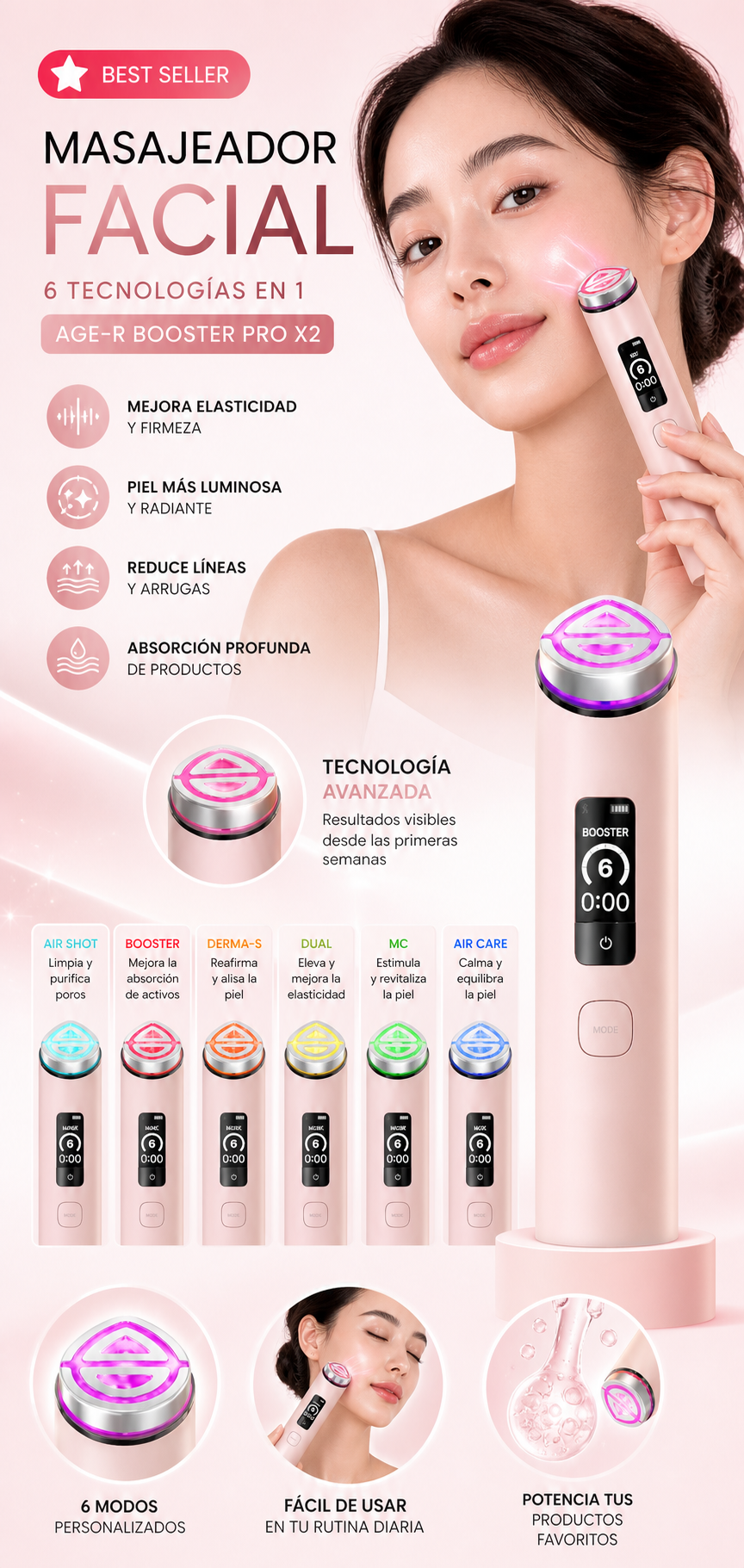 Masajeador Facial Medicube Age-r Booster Pro X2