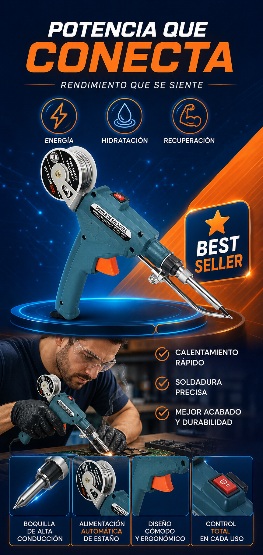 Pistola de soldadura automática