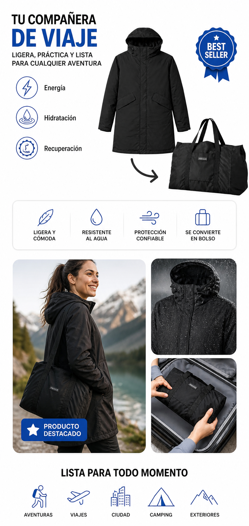 Chaqueta Viajera impermeable