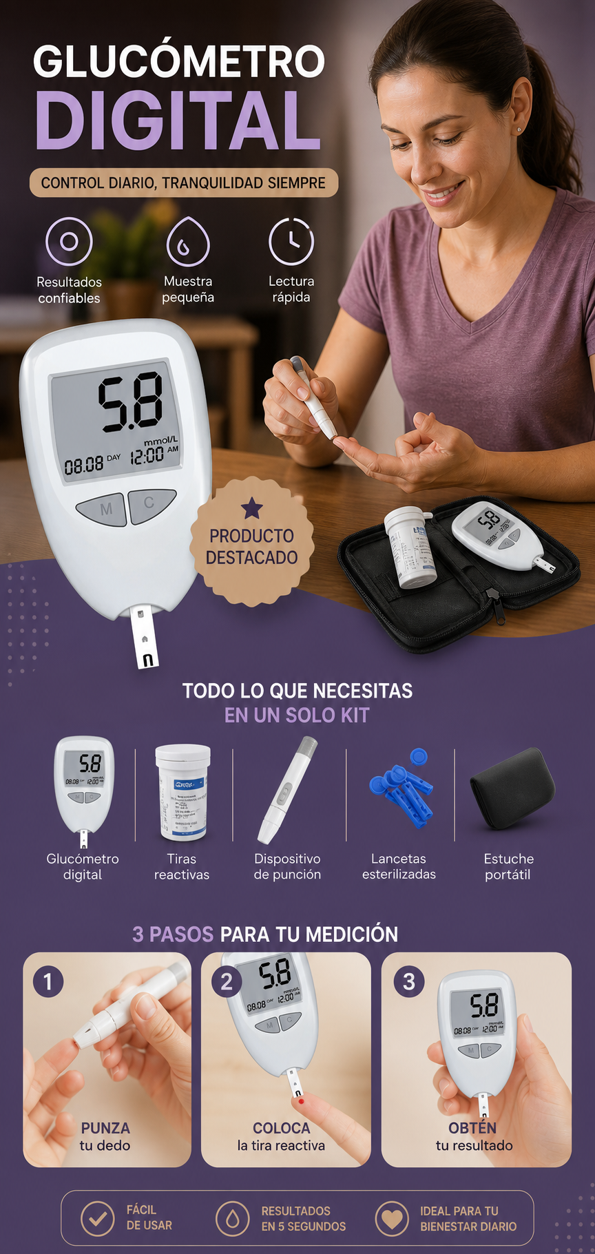 Glucómetro Digital