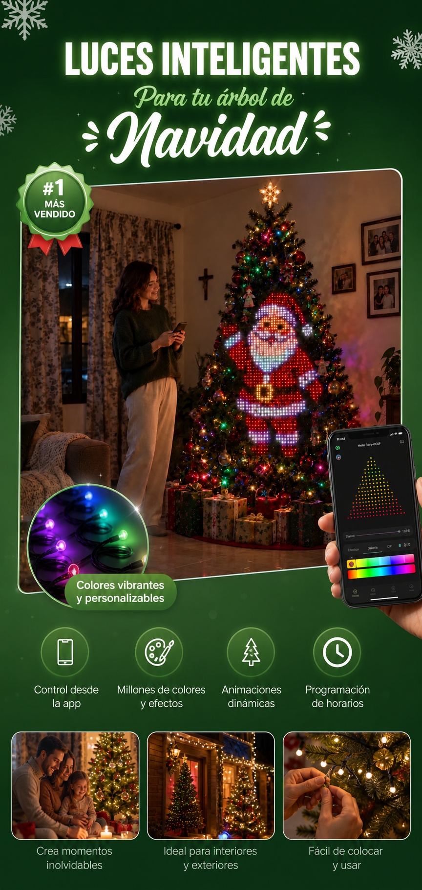 Luces Inteligentes para Árbol de Navidad