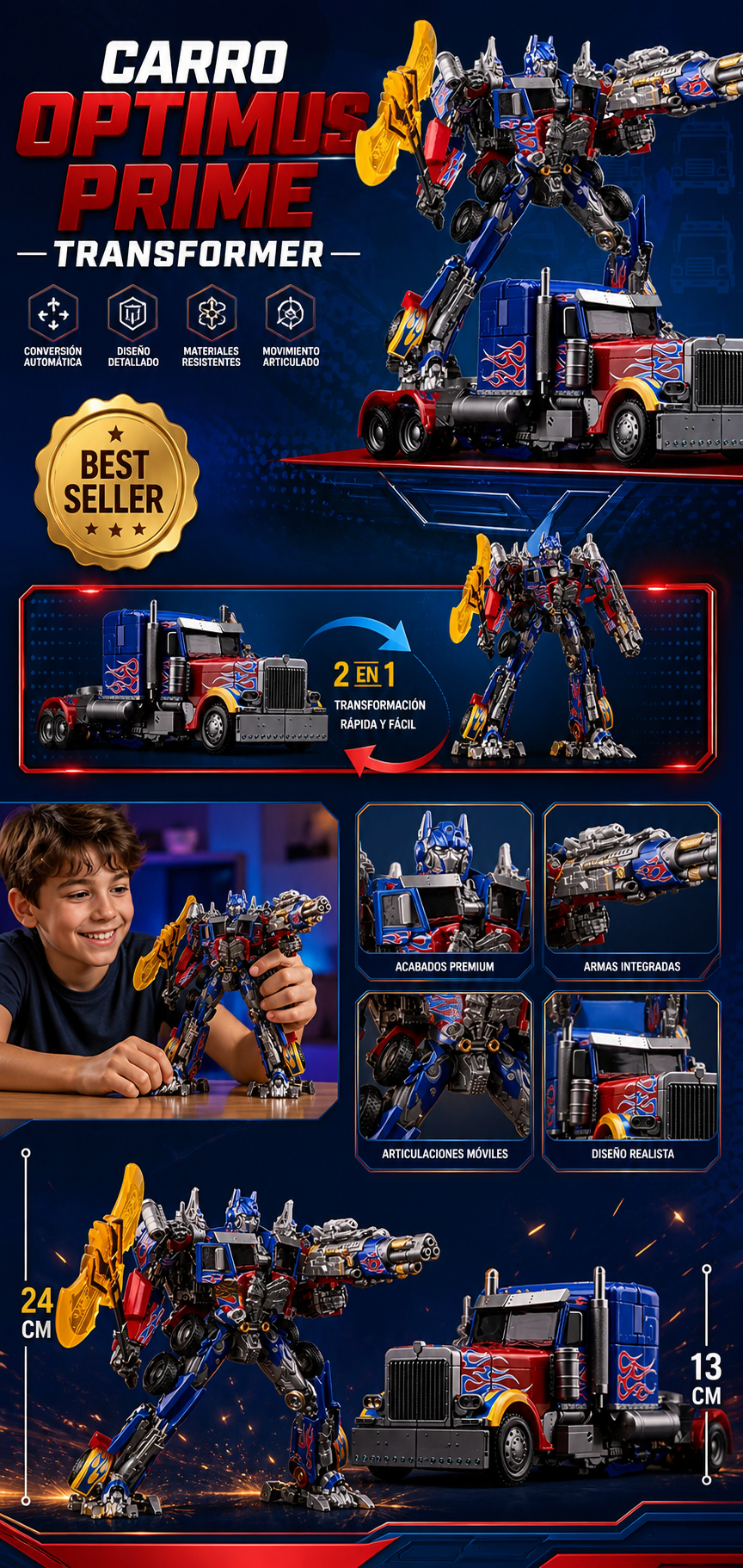 Carro Optimus prime Transformers