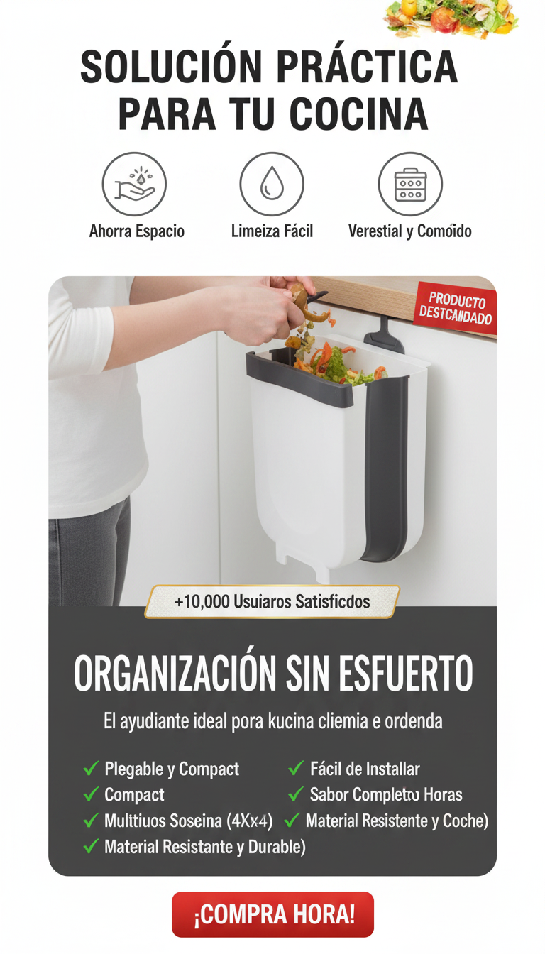 Basurero multiusos plegable colgante cocina
