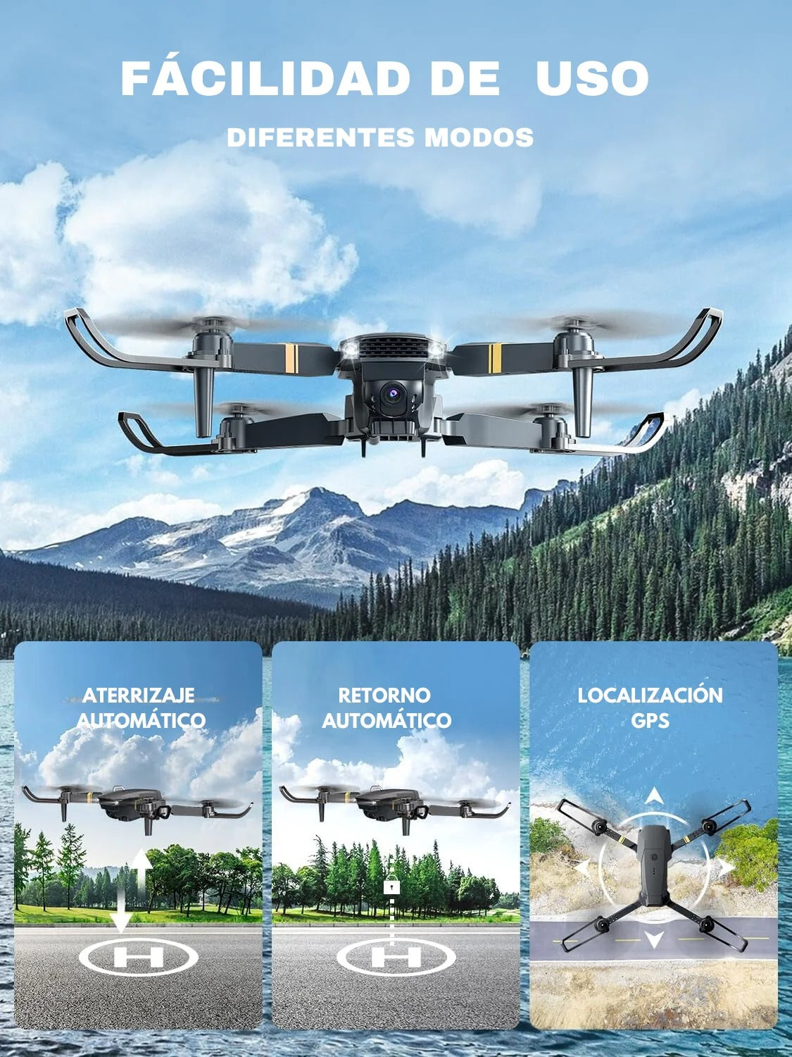 Dron 8K Video Cámara | Batería Adicional| Maletín con Accesorios
