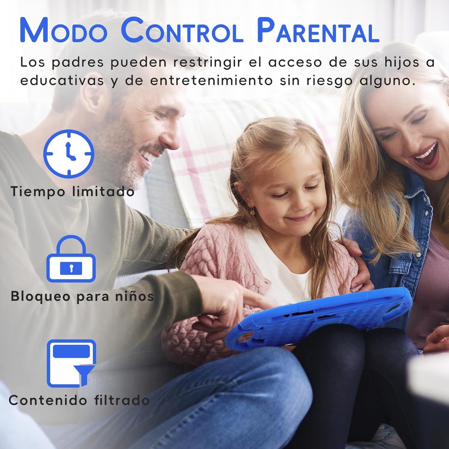 Android Tablet para niños, 7 Pulgadas HD Tablet Infantil, 2GB RAM 32GB ROM, WiFi