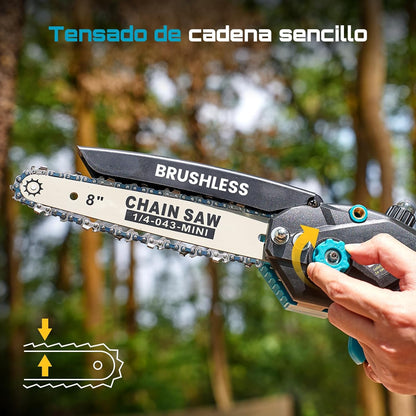 Mini motosierra inalámbrica BufaloPower™ Portátil para trabajos de jardinería y bricolaje
