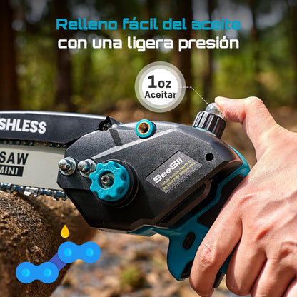 Mini motosierra inalámbrica BufaloPower™ Portátil para trabajos de jardinería y bricolaje
